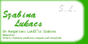 szabina lukacs business card